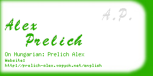 alex prelich business card